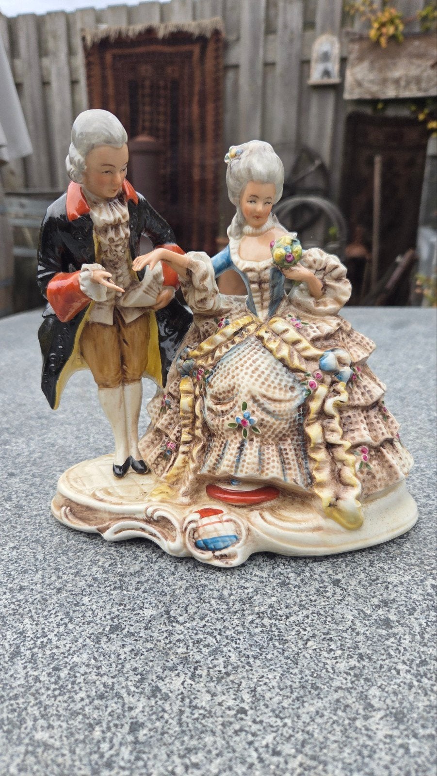 prachtige antieke Rococo porselein beeld, Antiek en Kunst, Ophalen of Verzenden