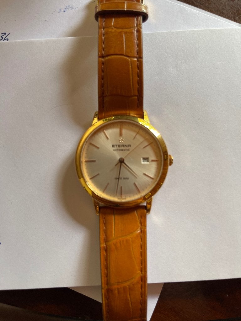 Eterna herenhorloge automaat, Overige merken, Staal, Verzenden, Polshorloge