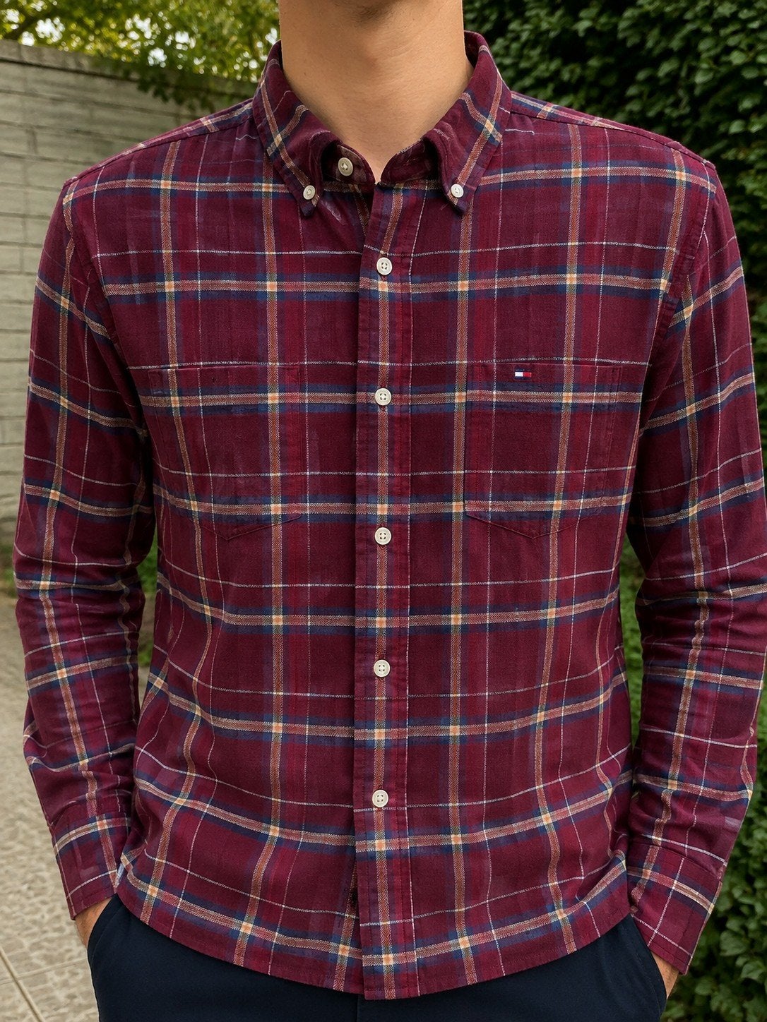 Tommy Hilfiger geruit overhemd - Maat L, Kleding | Heren, Overhemden, Tommy Hilfiger, Ophalen of Verzenden, Zo goed als nieuw