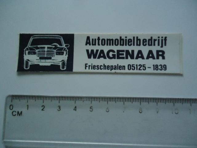 sticker oud Frieschepalen WAGENAAR Mercedes benz oldtimer, Verzenden, Zo goed als nieuw, Bedrijf of Vereniging