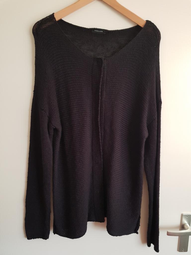Anneclaire zwart katoen/ linnen vest maat 44 NIEUW, Kleding | Dames, Truien en Vesten, Zwart, Maat 42/44 (L), Nieuw, Ophalen of Verzenden