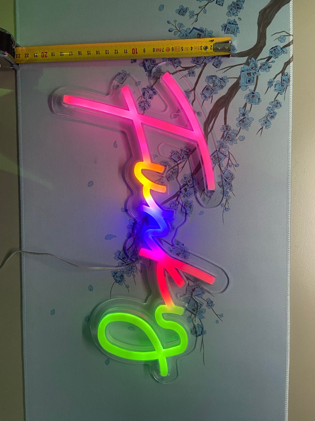 Neon LED-bord "funky" - Kleurrijk en USB-aangedreven, Ophalen of Verzenden, Zo goed als nieuw