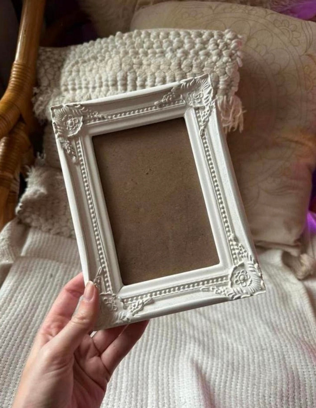 Landelijk brocante fotolijst - formaat voor 10 x 15 cm, Ophalen of Verzenden, Zo goed als nieuw, Hout, Fotolijst
