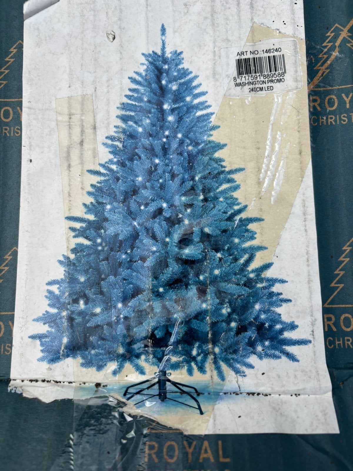 Gratis mooie Royal Christmas kerstboom, 2,40 m., Ophalen, Zo goed als nieuw