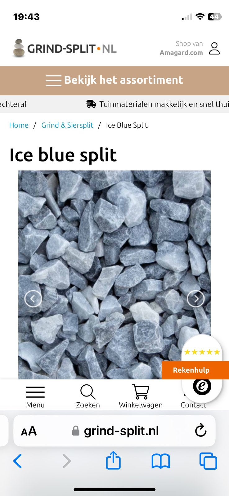 Gevraagd split / grind kleur ice bleu, Ophalen, Gebruikt, Split