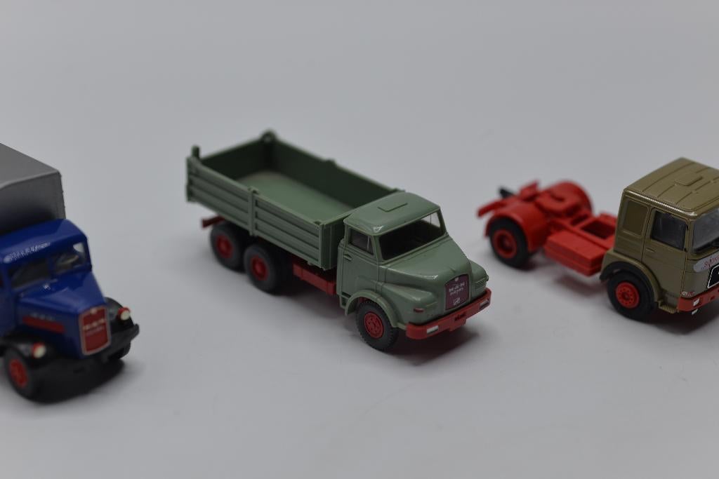 Herpa / Wiking MAN oldtimer vrachtwagens, Gebruikt, Wiking, -, -