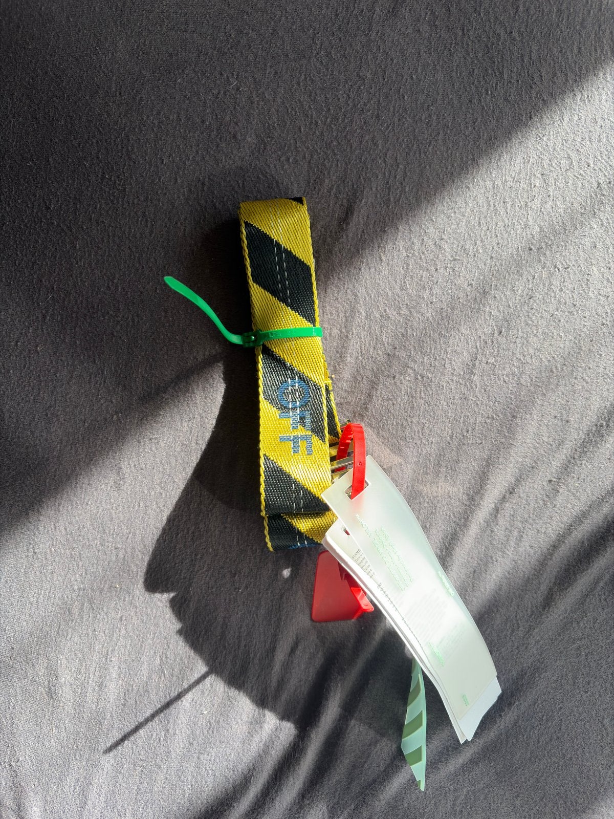 Namaak Off-White Riem - Geel/Zwart, Zwart, Nieuw, Heupriem, Ophalen of Verzenden