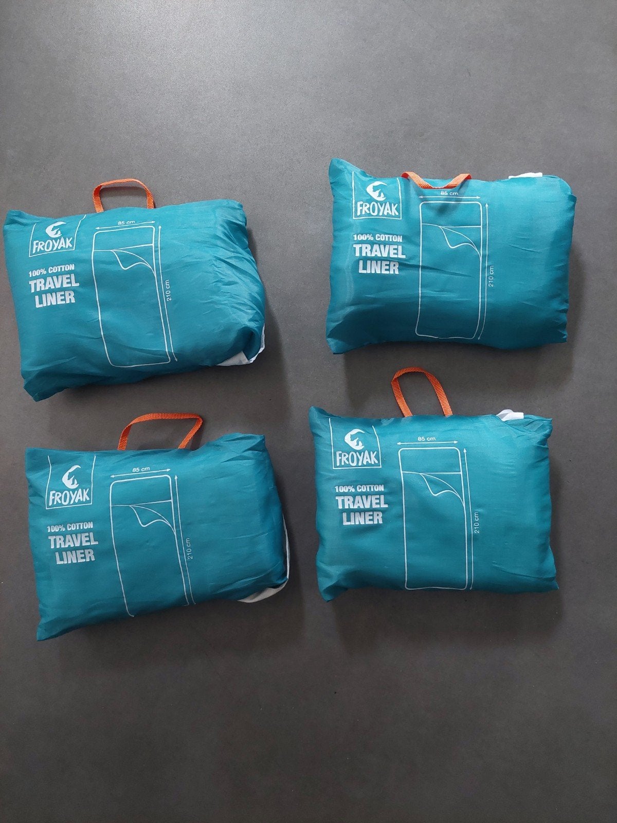 4x Froyak 100% Katoen Reisslaapzak Lakenliner 85x210cm, Ophalen