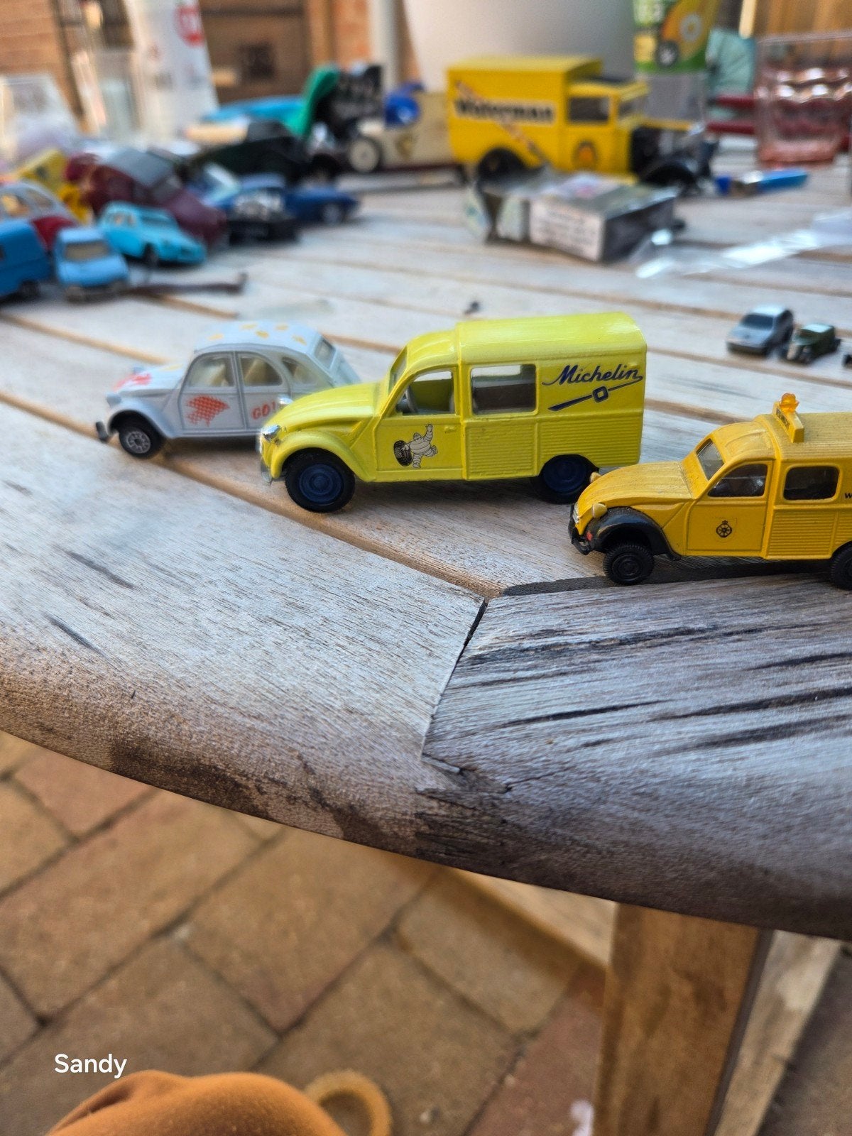 Set van 3 vintage modelauto's  (2CV en bestelwagens), Hobby en Vrije tijd, Modelauto's | 1:43, Ophalen of Verzenden, Gebruikt