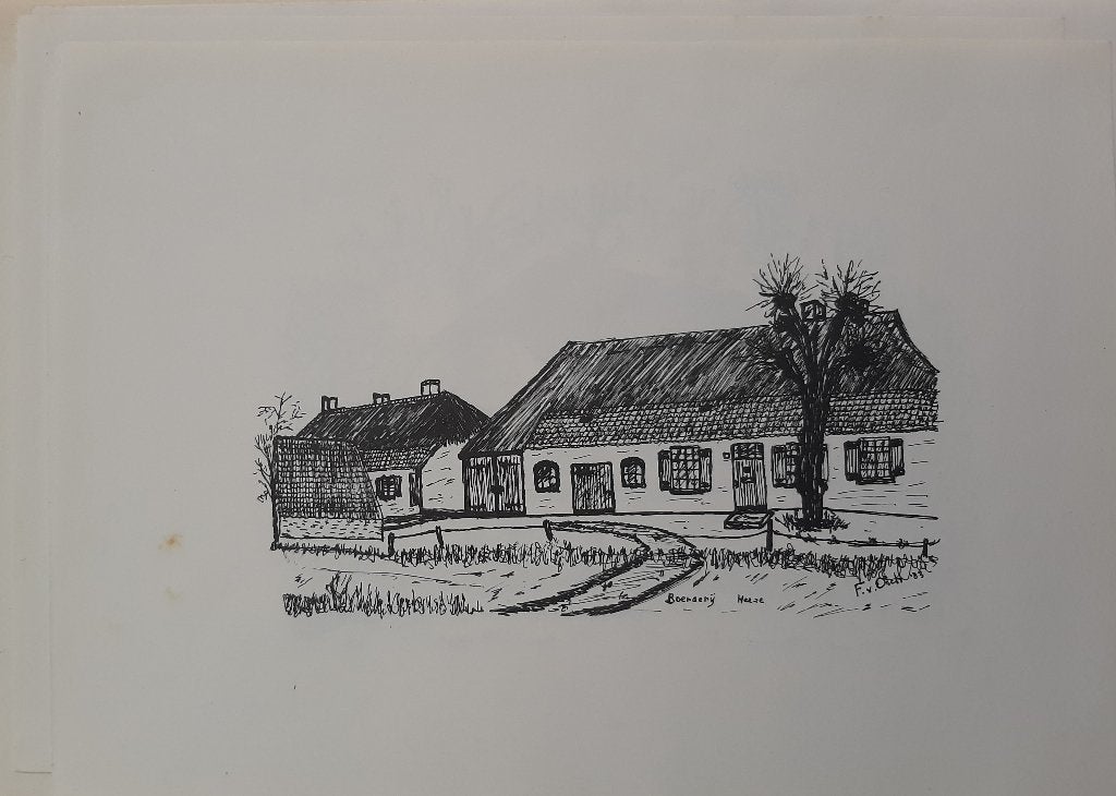 10 Stuks Karakteristieke Oude Pentekeningen Brabant, Ophalen, Tekening, Pentekening, Handgemaakt