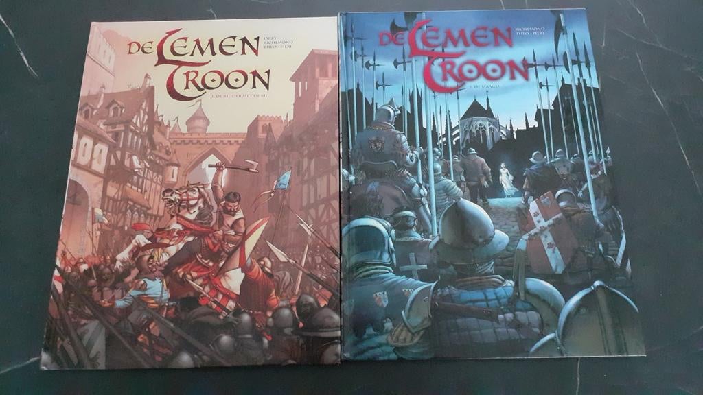 De Lemen Troon - Deel 1 & 5 (Stripboeken), Boeken, Stripboeken, Meerdere stripboeken, Ophalen of Verzenden, Zo goed als nieuw