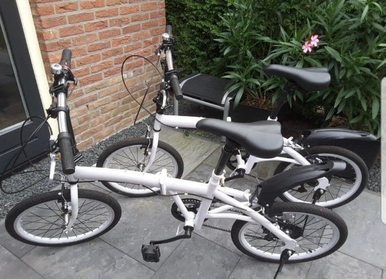 2x Opvouwbare fietsen - Ideaal voor camping of stad, Fietsen en Brommers, Overige merken, 20 inch of meer, Velgrem, Versnellingen
