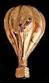 Goudkleurige ballon pin, Verzenden, Transport, Speldje of Pin