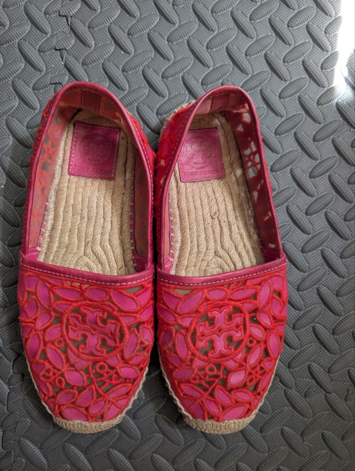 Tory Burch Espadrilles - Roze met uitgesneden details, Kleding | Dames, Schoenen, Verzenden, Espadrilles of Moccasins, Roze, Tory Burch