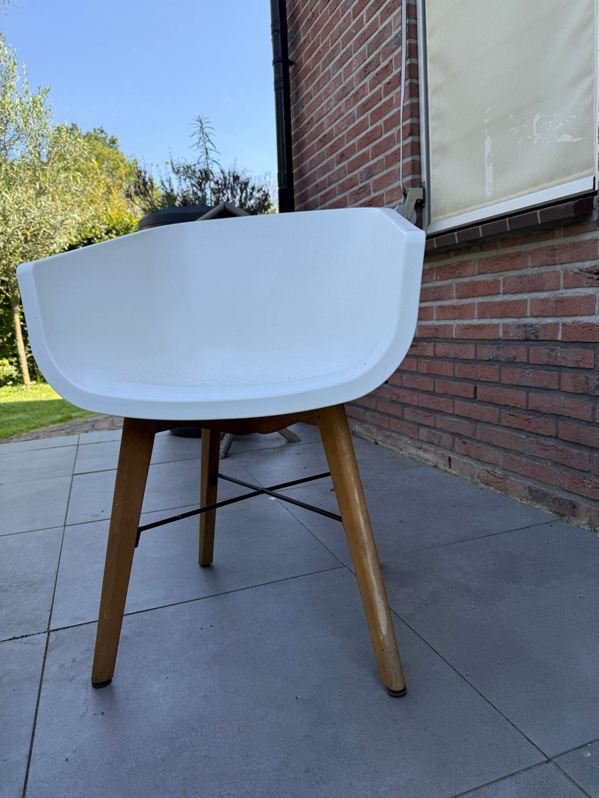 3 stuks Hartman Amalia Woodleg Dining tuinstoel, Ophalen, Gebruikt, Hout