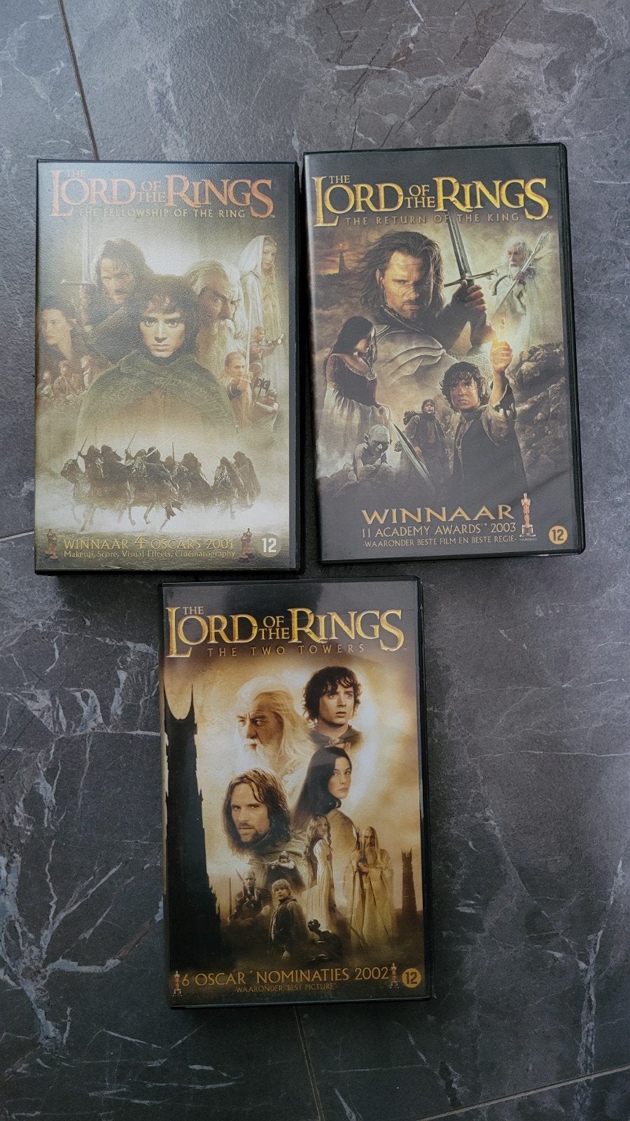 3 VHS banden Lord of the Rings, Ophalen of Verzenden, Gebruikt, Overige typen