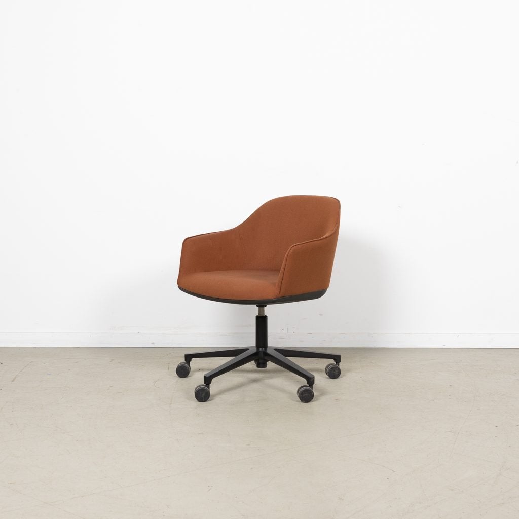 Vitra Softshell Bureaustoel Terracotta Stof - Zwart, Niet ingevuld, Gebruikt, Niet ingevuld, Niet ingevuld