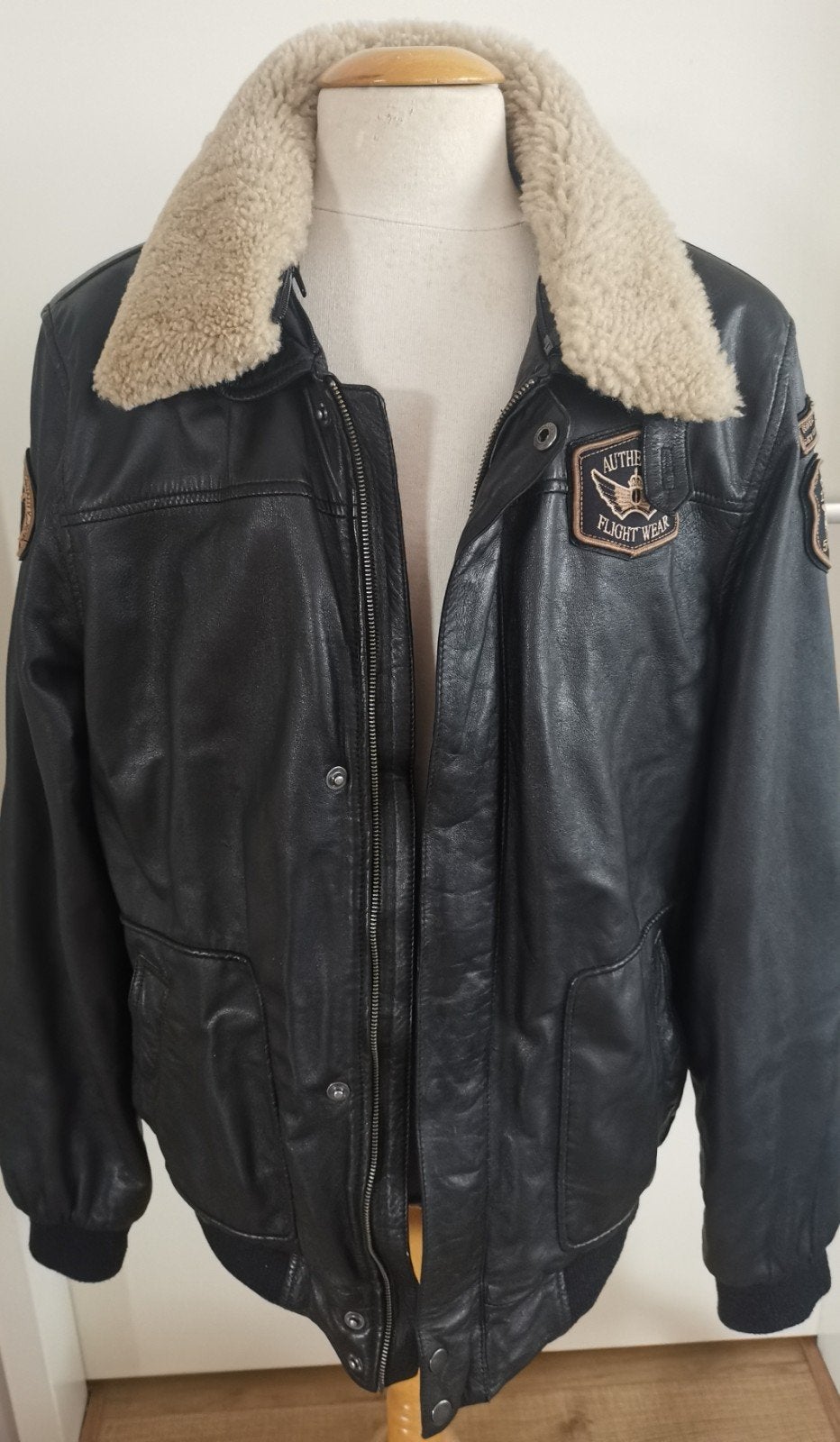 MAX echt leren pilotenjack maat 3XL, Kleding | Heren, Verzenden, Zwart, MAX, Jas of Mantel
