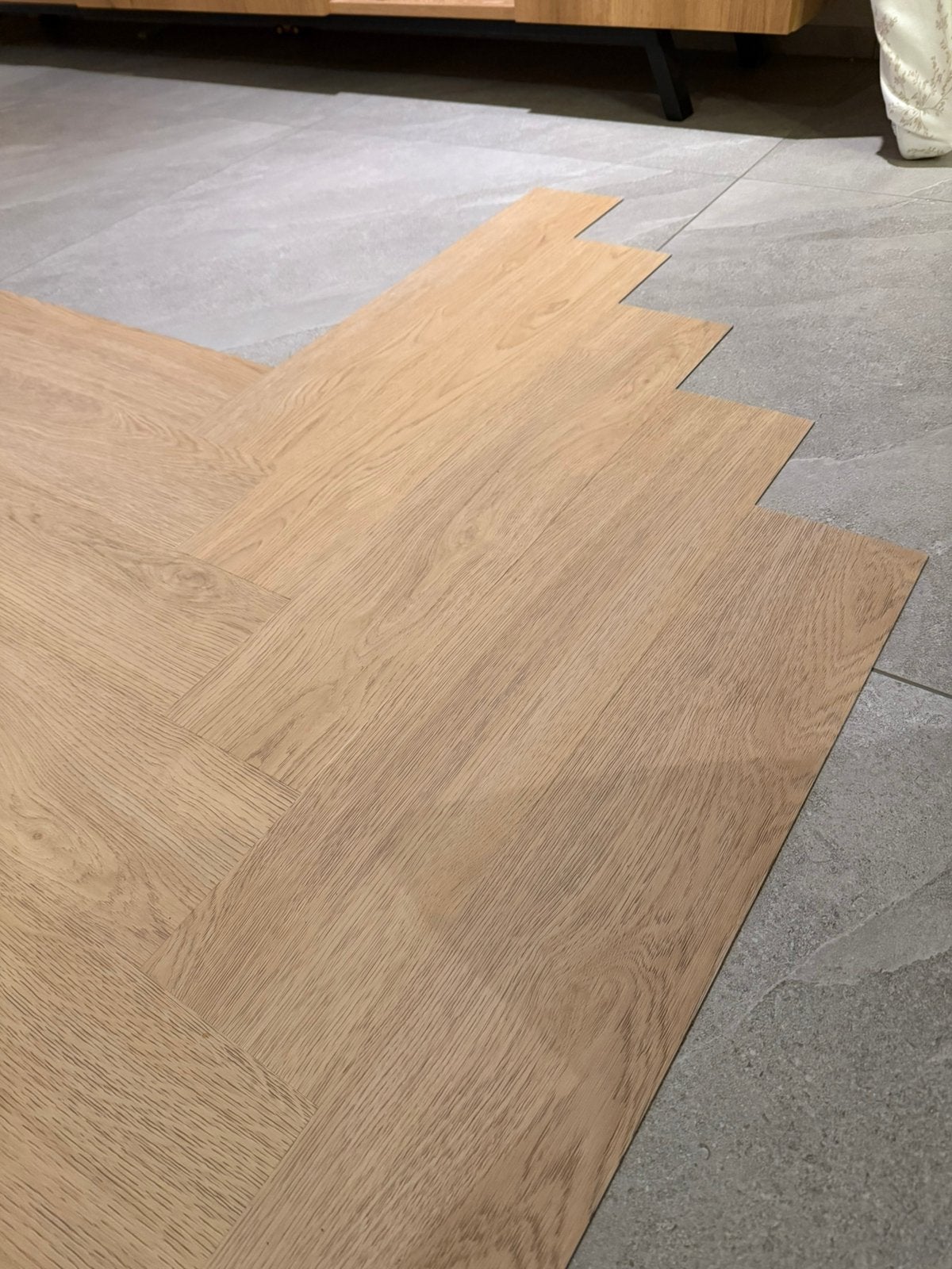 Belakos visgraat xxl pvc vloer licht eiken. Zeer chique!, Ophalen, Nieuw, 75 m² of meer, Overige typen