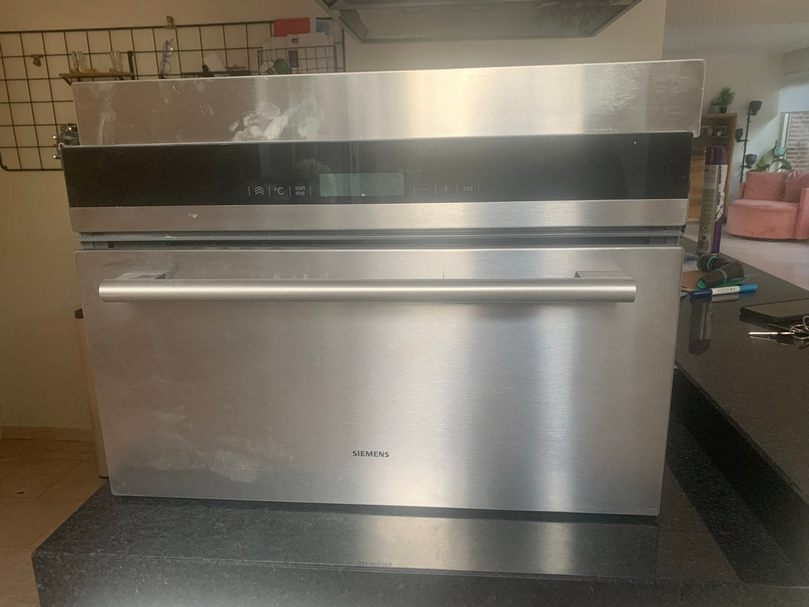 Siemens Stoomoven - Inbouw -  gebruikt bijna niet te zien, Witgoed en Apparatuur, Ophalen, 45 tot 50 cm, Gebruikt, 60 cm of meer