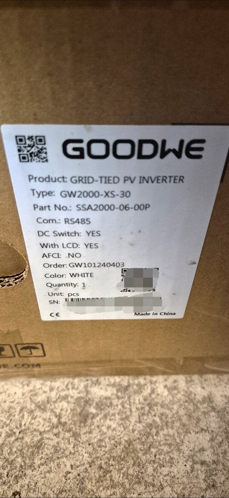 GoodWe GW2000-XS-30 omvormer 2kW zonnepanelen — NIEUW, Ophalen of Verzenden, Nieuw, Compleet systeem