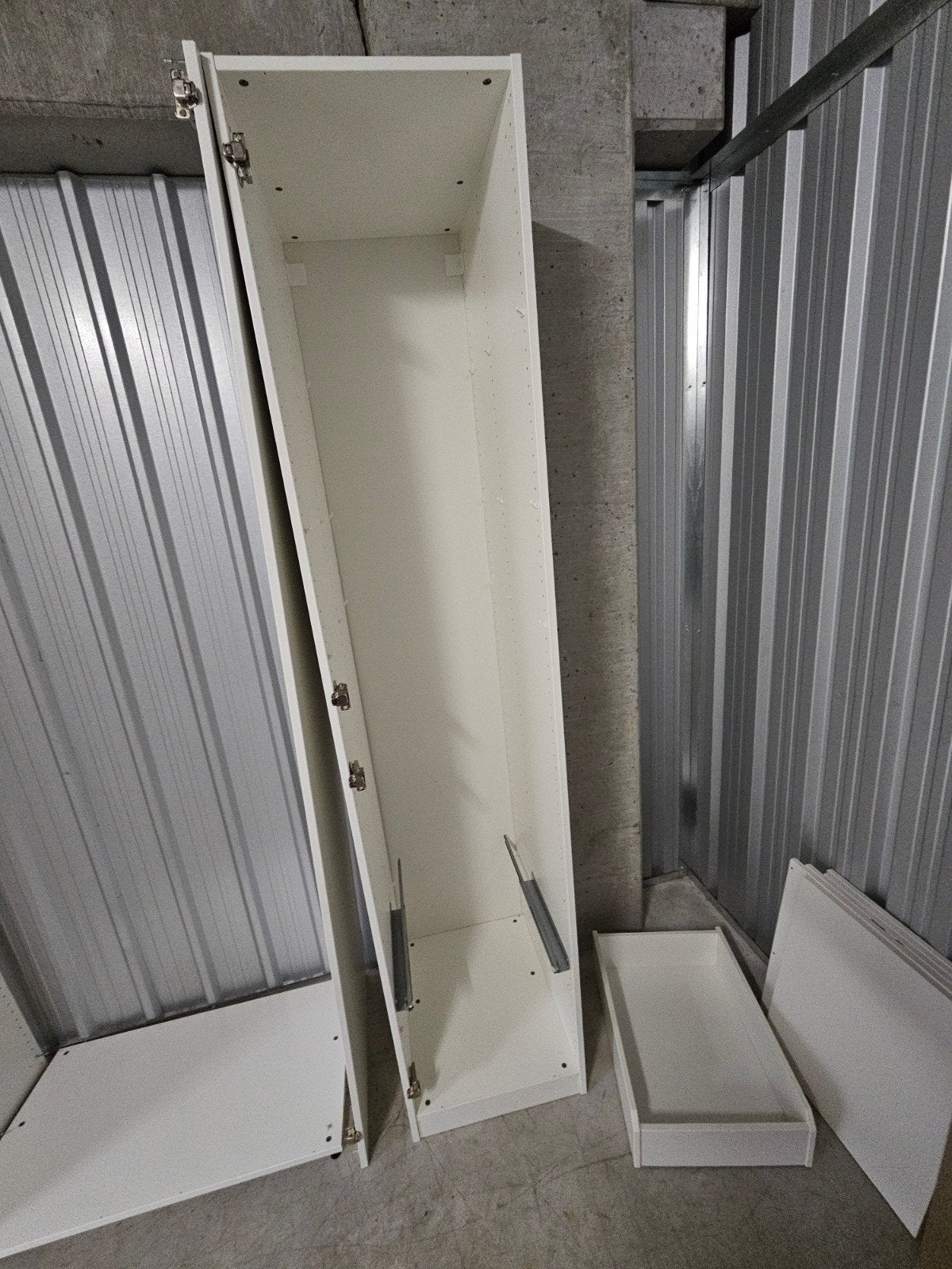 Witte pax Ikea kledingkast met deuren en lades, Ophalen, Gebruikt, 200 cm of meer, 50 tot 100 cm