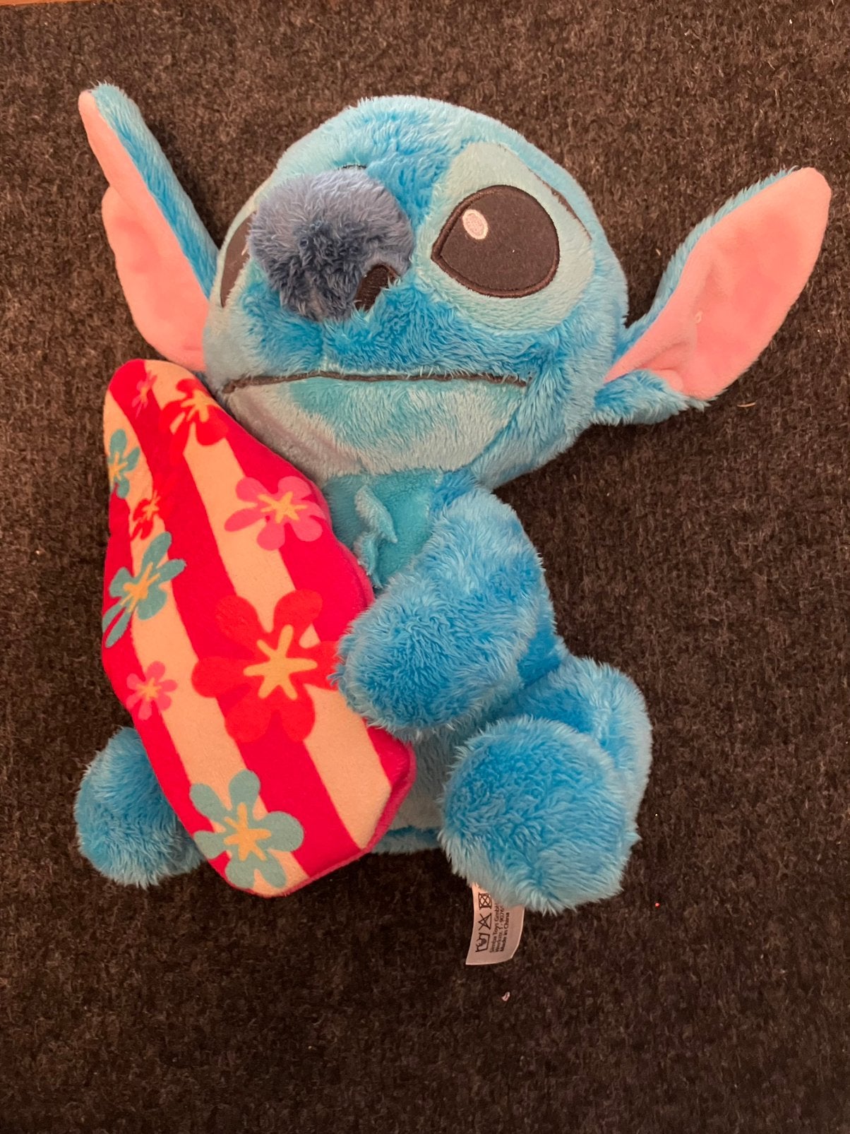Nieuwe Stitch met Surfboard Disney Pluche Knuffel 25 cm, Disney, Disney, Overige typen, Blauw