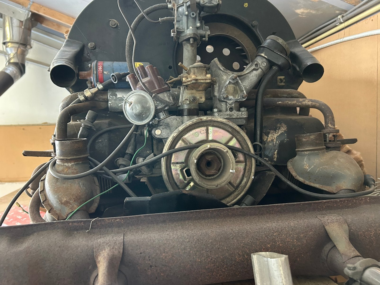 Vw kever 1200 motor, Ophalen