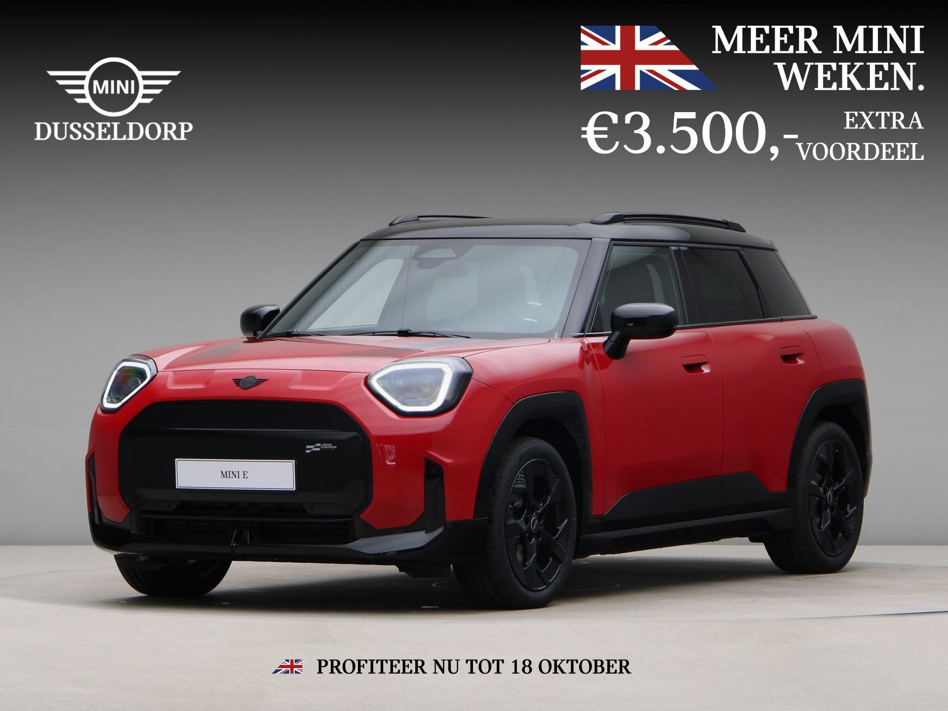 MINI Aceman SE John Cooper Works Pakket M PRIVATE LEASE EUR, Auto's, Zwart, Zwart, Aceman, Nieuw