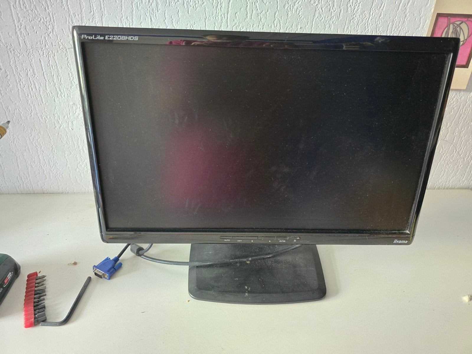 iiyama ProLite E2208HDS 22 inch monitor inclusief kabels, Ophalen, Gebruikt, Ilyama, Overige typen