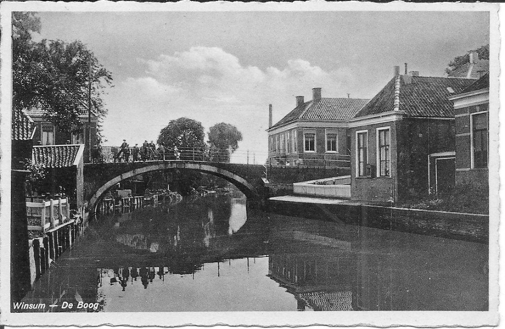 Winsum - De Boog - Oude Ansichtkaart (1934), Ophalen of Verzenden, 1920 tot 1940, Gelopen, Groningen
