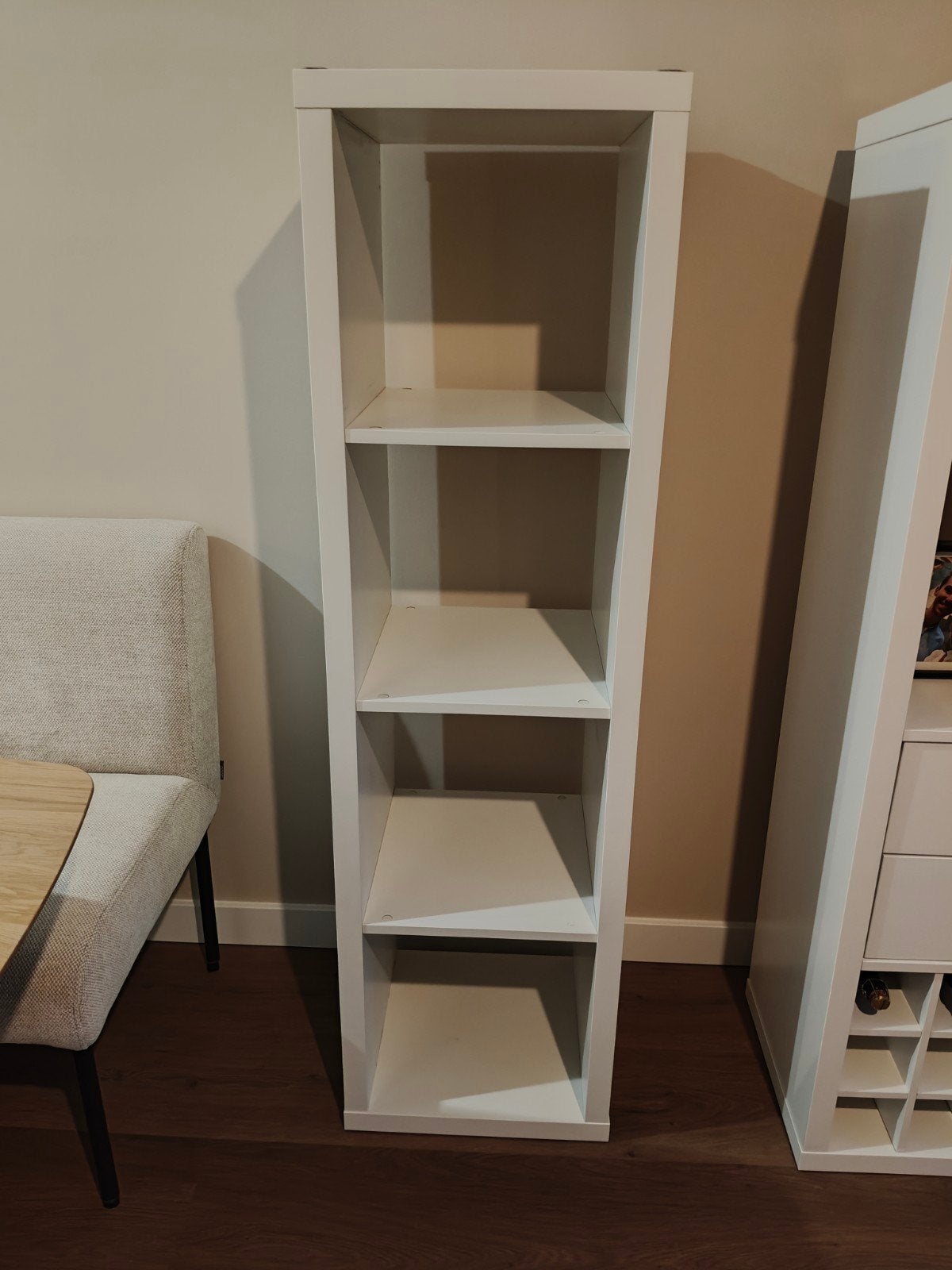 IKEA Kallax kast - 4 vakken - Wit, Ophalen, Minder dan 50 cm, Gebruikt, 100 tot 150 cm