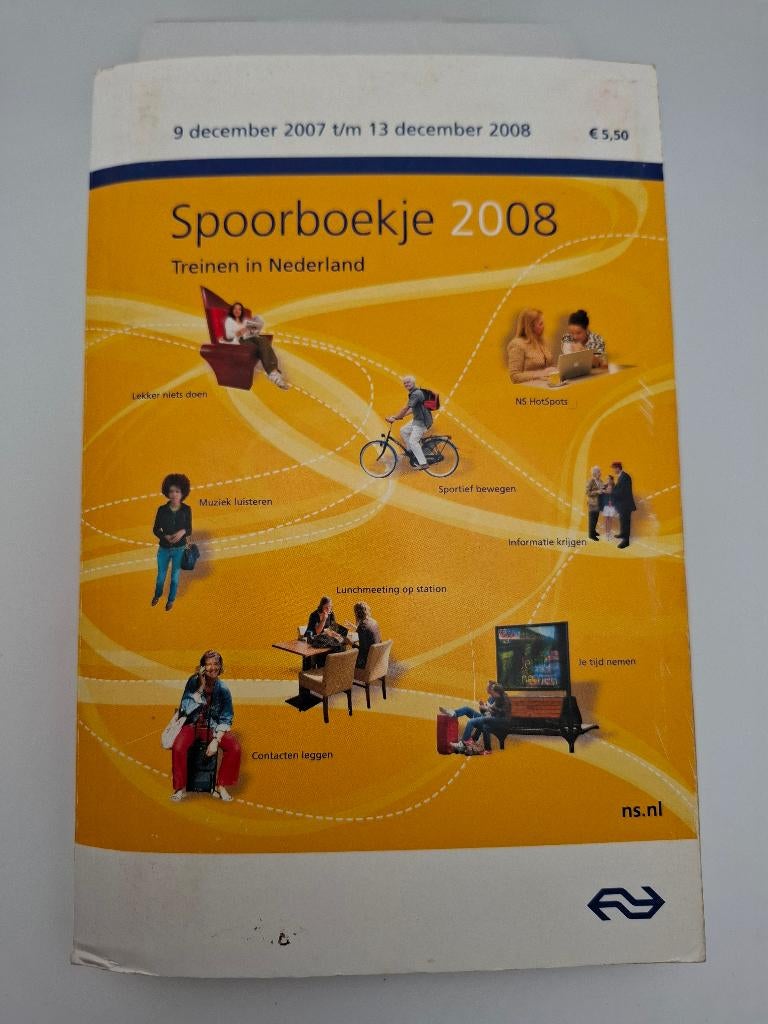 spoorboekje NS 2008, Verzamelen, Spoorwegen en Tramwegen, Verzenden, Gebruikt, Trein, Boek of Tijdschrift