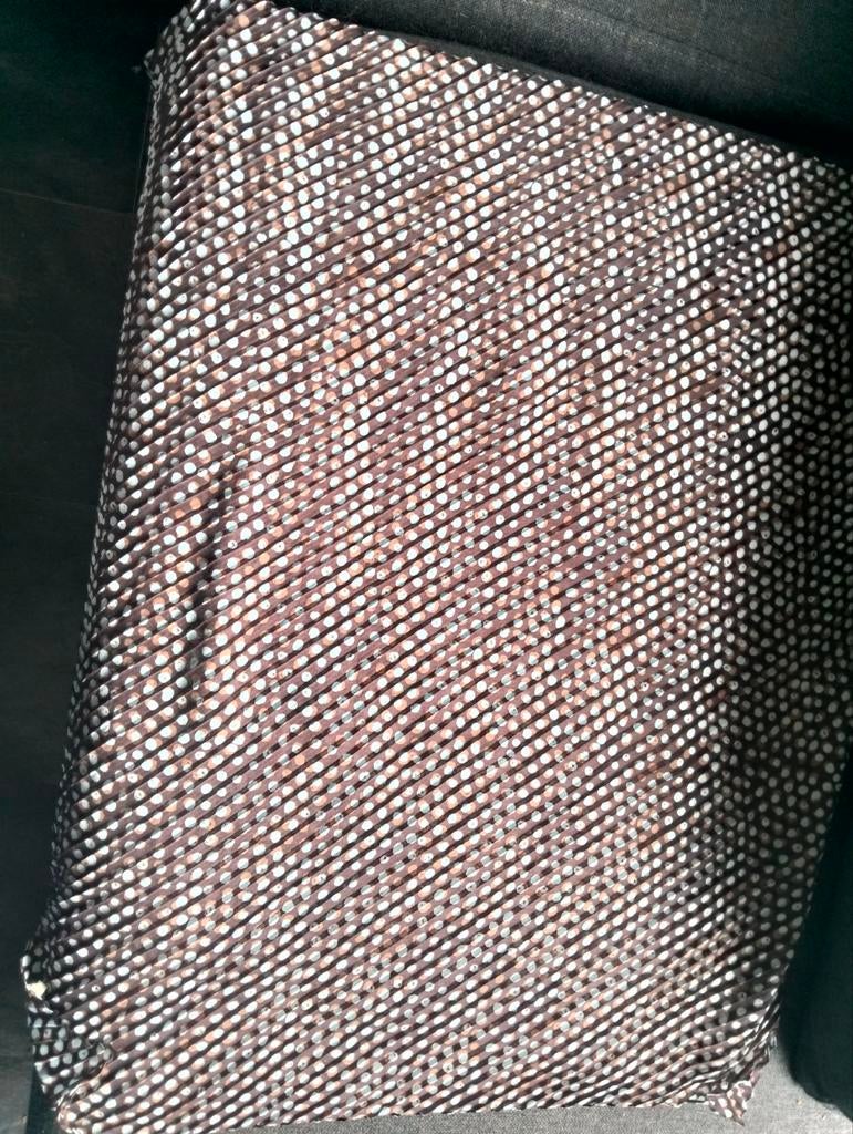 Bruin/wit gestreepte sjaal, Ophalen of Verzenden, Zo goed als nieuw, Maat 46/48 (XL) of groter, Sjaal