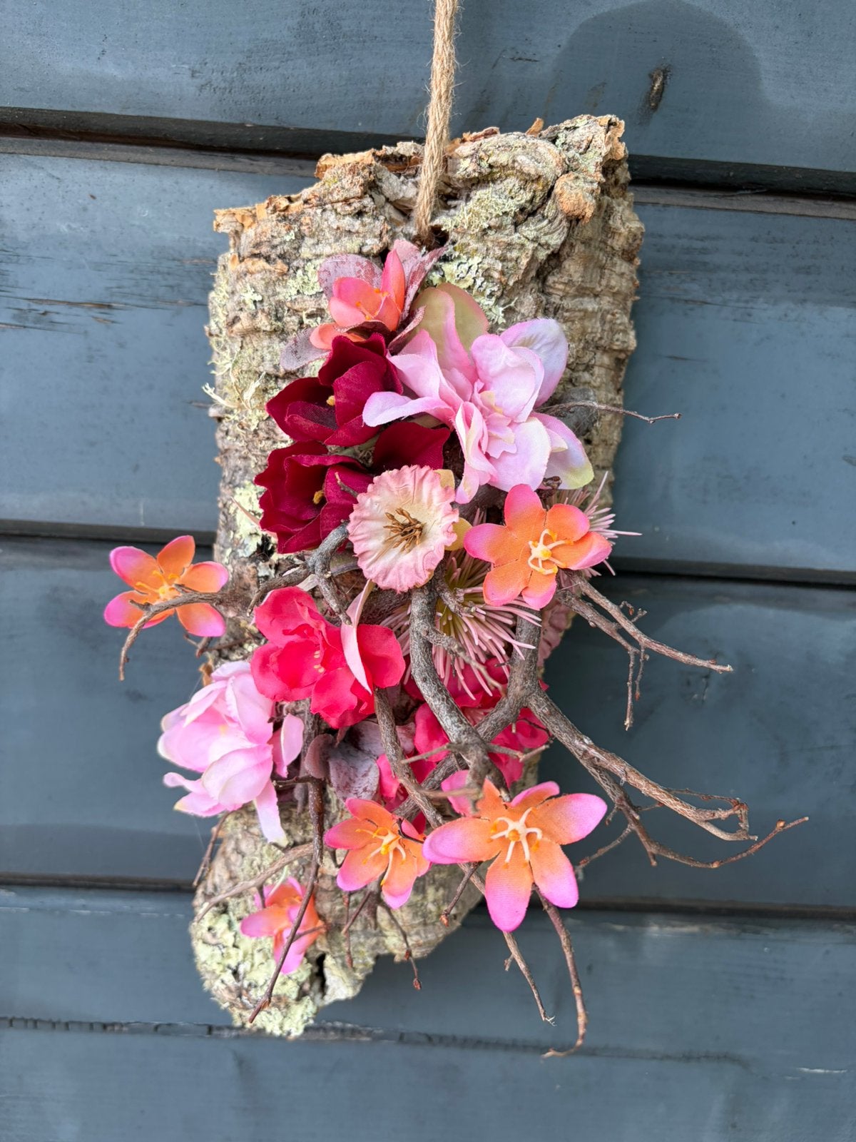 Zijden bloemen, Ophalen of Verzenden, Handgemaakt, Meerkleurig, Bloemstuk