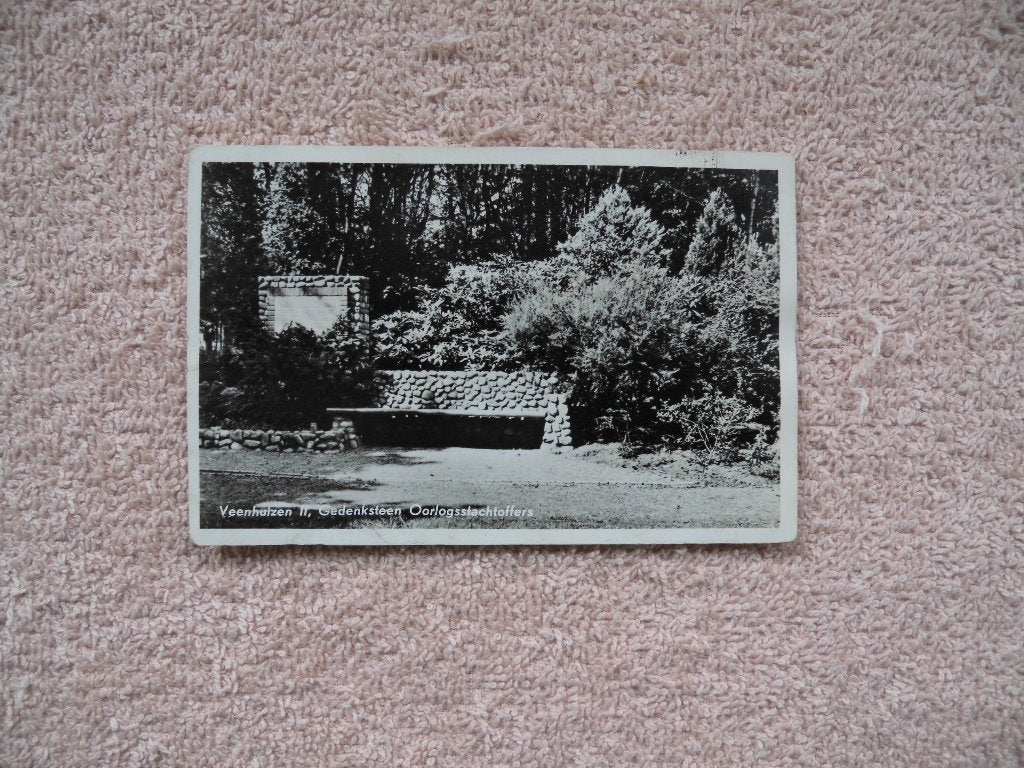 Veenhuizen II, gedenksteen, Ophalen of Verzenden, 1940 tot 1960, Gelopen, Drenthe