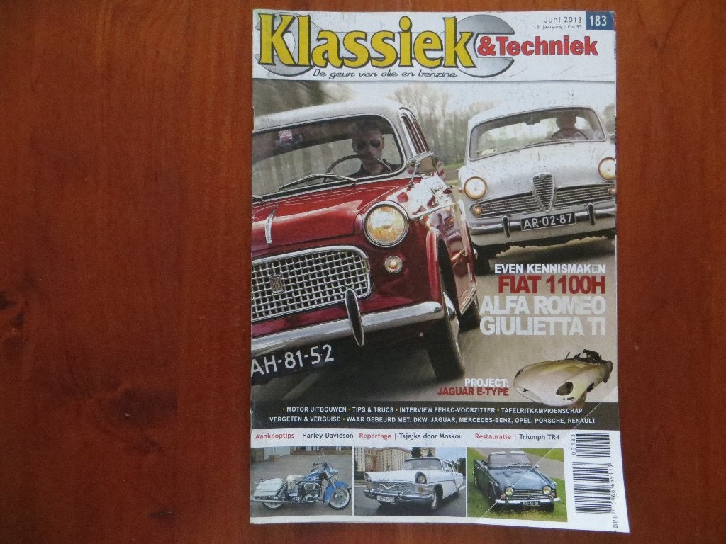 Klassiek & Techniek 183 Fiat 1100 H, Alfa Romeo Giulietta TI, Ophalen of Verzenden, Nieuw, Alfa Romeo