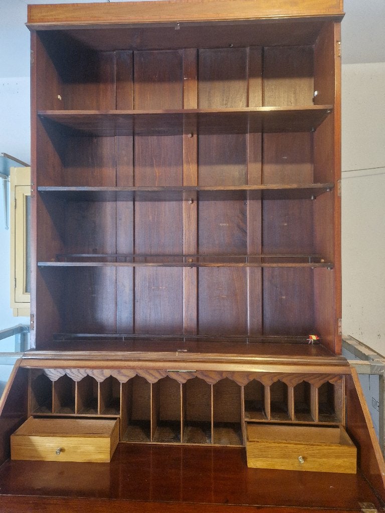 Bureau, , uitklapbaar schrijfblad, planken, lades, Gebruikt, Hout, Demontabel, Overige merken