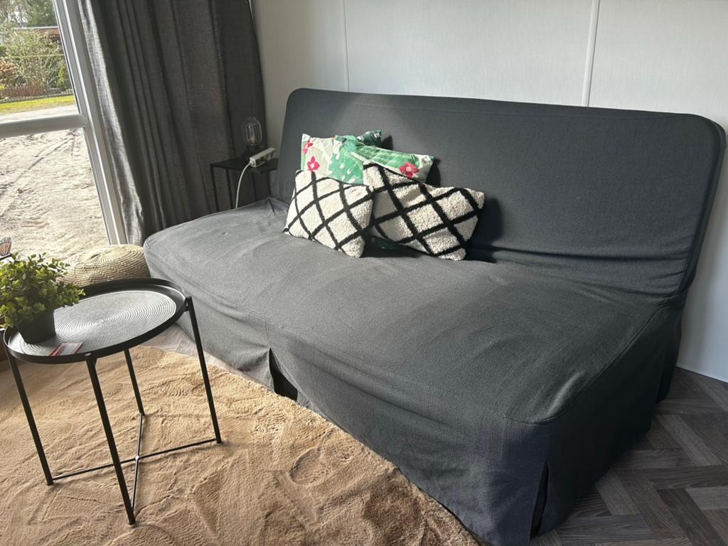 Teab Ikea Nyhamn grijze slaapbank, Ophalen, 150 tot 200 cm, Tweepersoons, 75 tot 100 cm