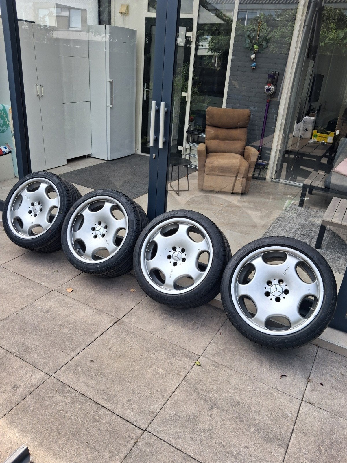 5x112 CARLSSON 1/6 EVO VELGEN 10JX19INCH met banden, Gebruikt, Velg(en), 275 mm, Terreinwagen
