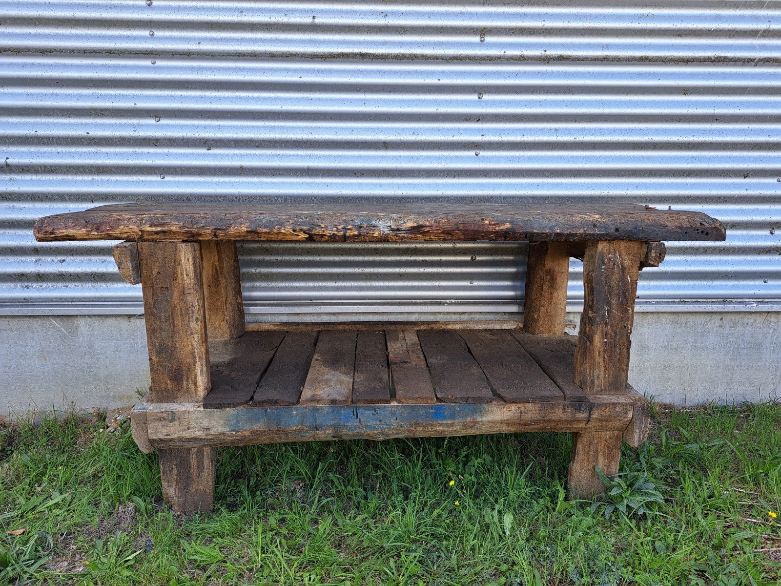 Stoere geleefde werkbank - 200x76x97 cm, Ophalen