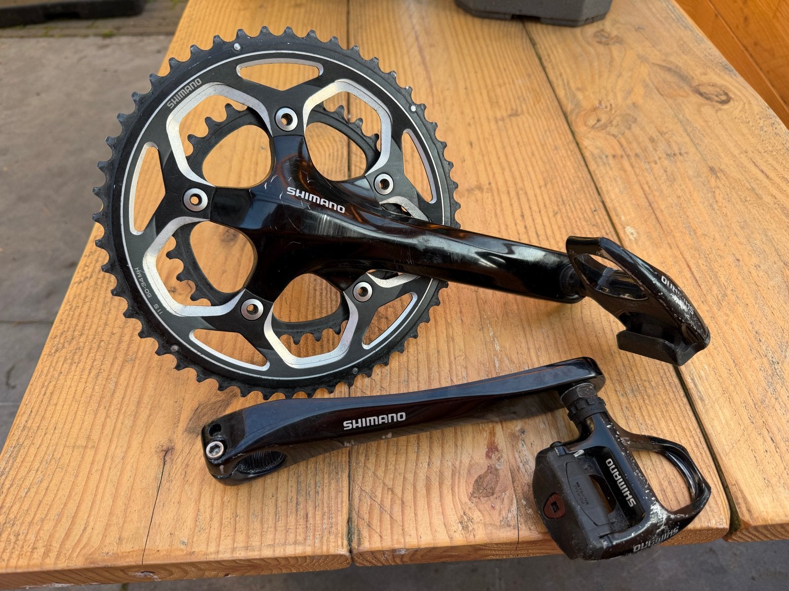 Shimano 105 11-speed groepset onderdelen (gebruikt), Ophalen of Verzenden, Gebruikt, Racefiets, Crankstel of Pedalen