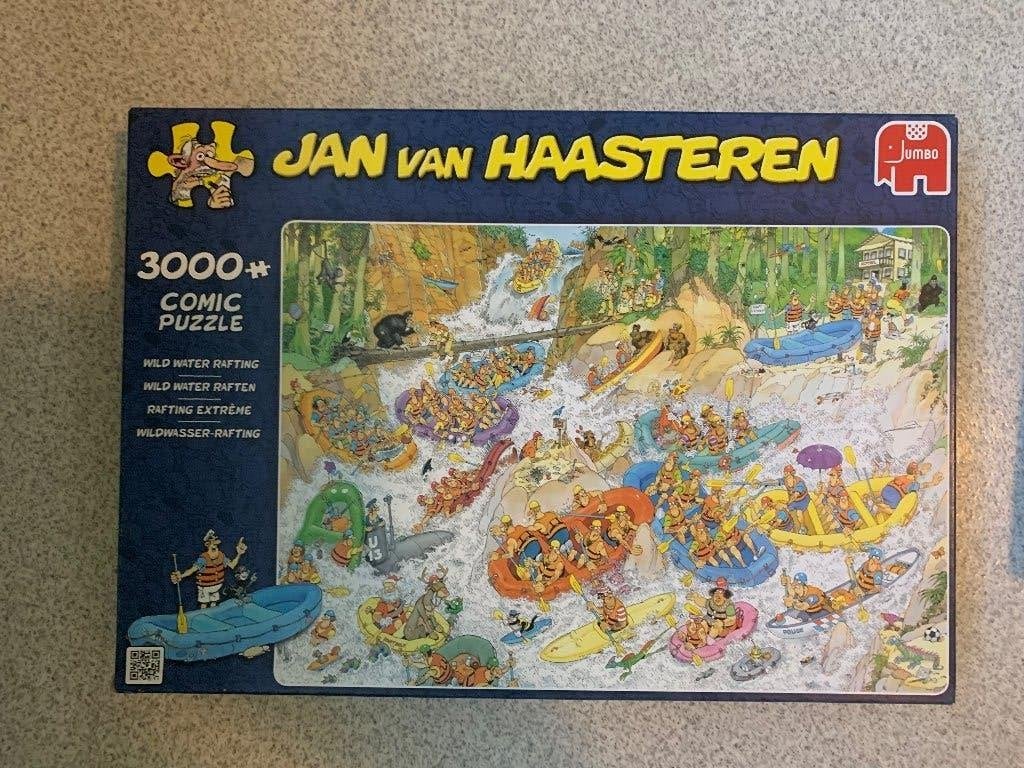 Jan v Haasteren puzzels: Wild Water Raften 3000st, Ophalen, Meer dan 1500 stukjes, Zo goed als nieuw, Legpuzzel