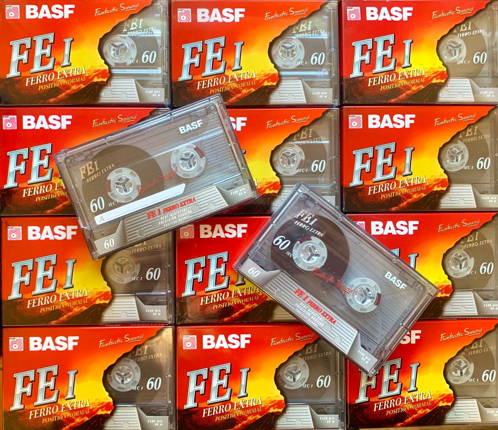 BASF FEI-60 Ferro Extra I cassettebandjes 10x NOS NIEUW FE I, 2 t/m 25 bandjes, BASF, Basf SE Carl-Bosch-Straße 38⁩ 67063 Ludwigshafen am Rhein Duitsland