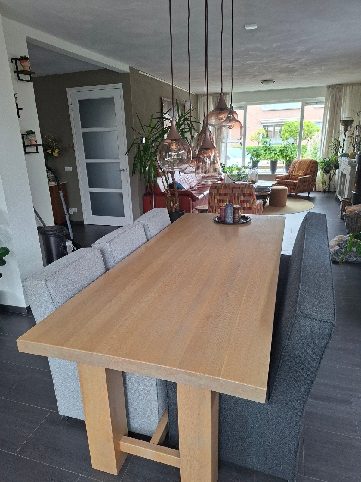 Eettafelset te koop. Totale set € 250,00. 6 persoons., Huis en Inrichting, Ophalen, Gebruikt, Robuust, 6 tot 8 stoelen
