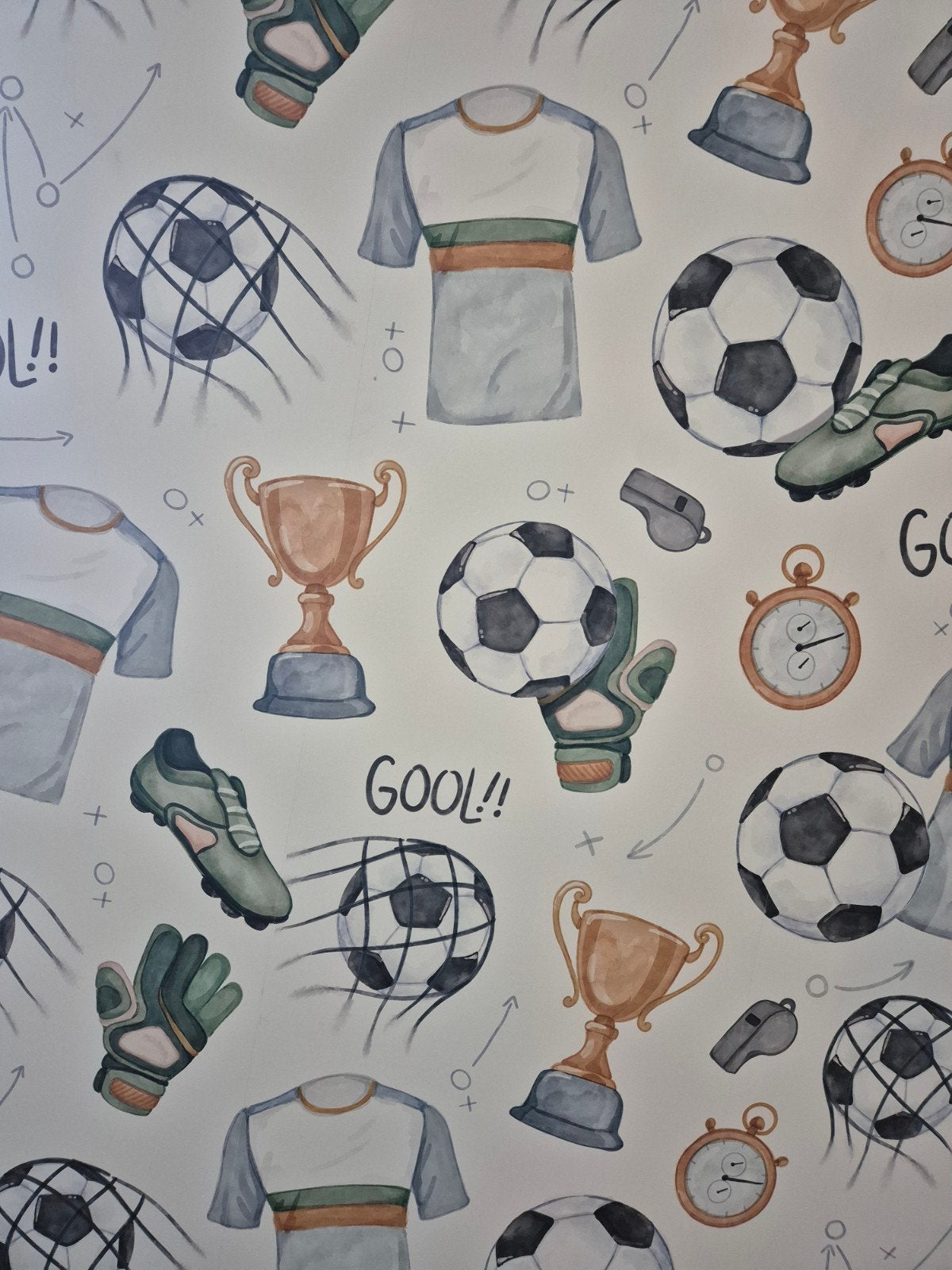 Behang voetbal happy wall soccer match, Ophalen