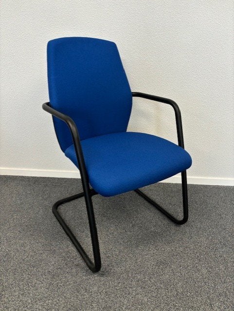 Vergaderstoelen Uni Sitland blauw (jong gebruikt!) circa 22x, Niet ingevuld, Gebruikt, Blauw, Niet ingevuld