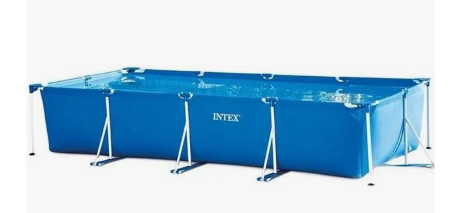 Zwembad intex 220x450x84 gebruikt met zand filter pomp, Ophalen, Zo goed als nieuw, Opzetzwembad, Rechthoekig