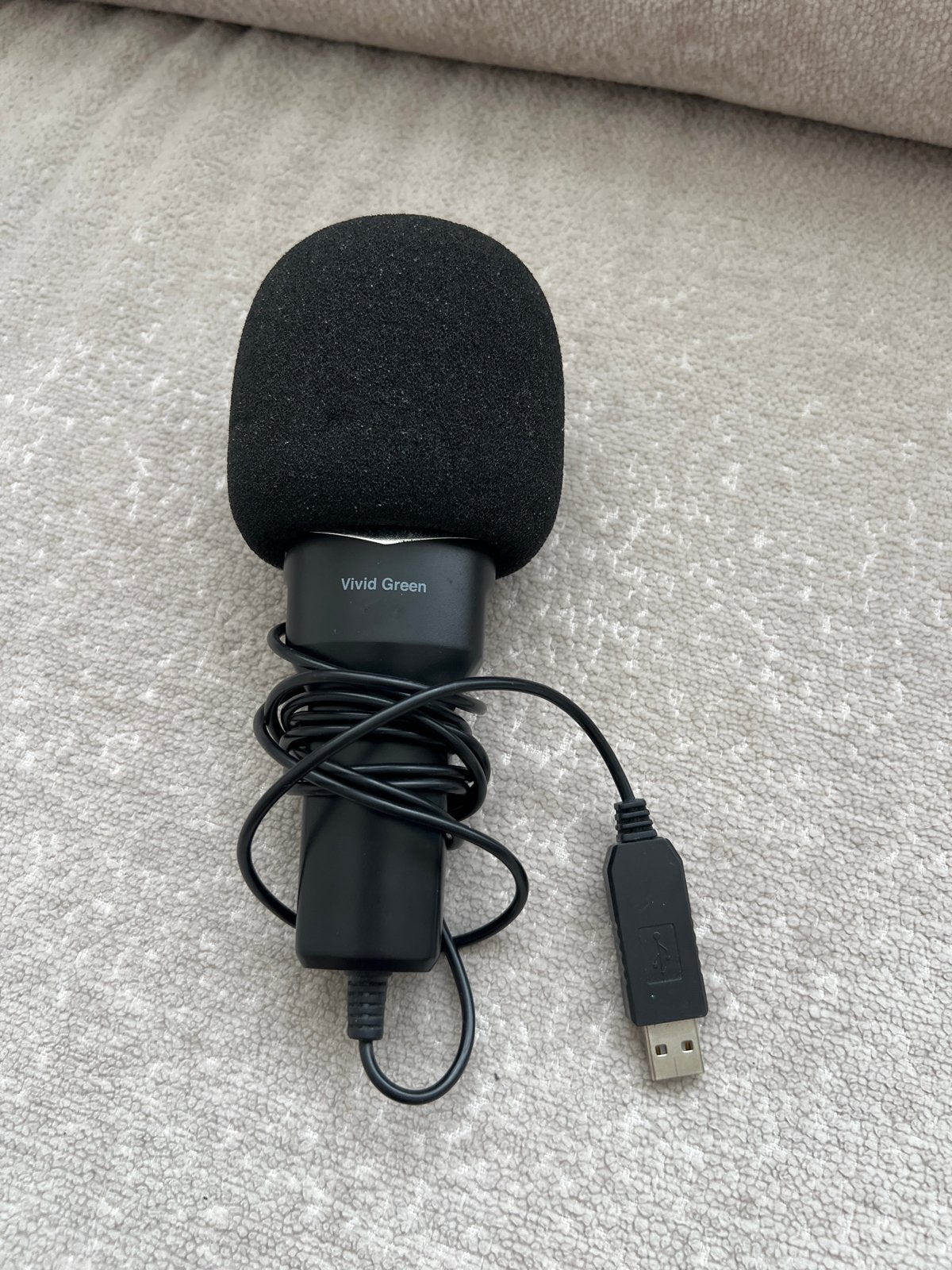 Vivid Green USB Microfoon met Plopkap, Ophalen of Verzenden, Zo goed als nieuw, Studiomicrofoon
