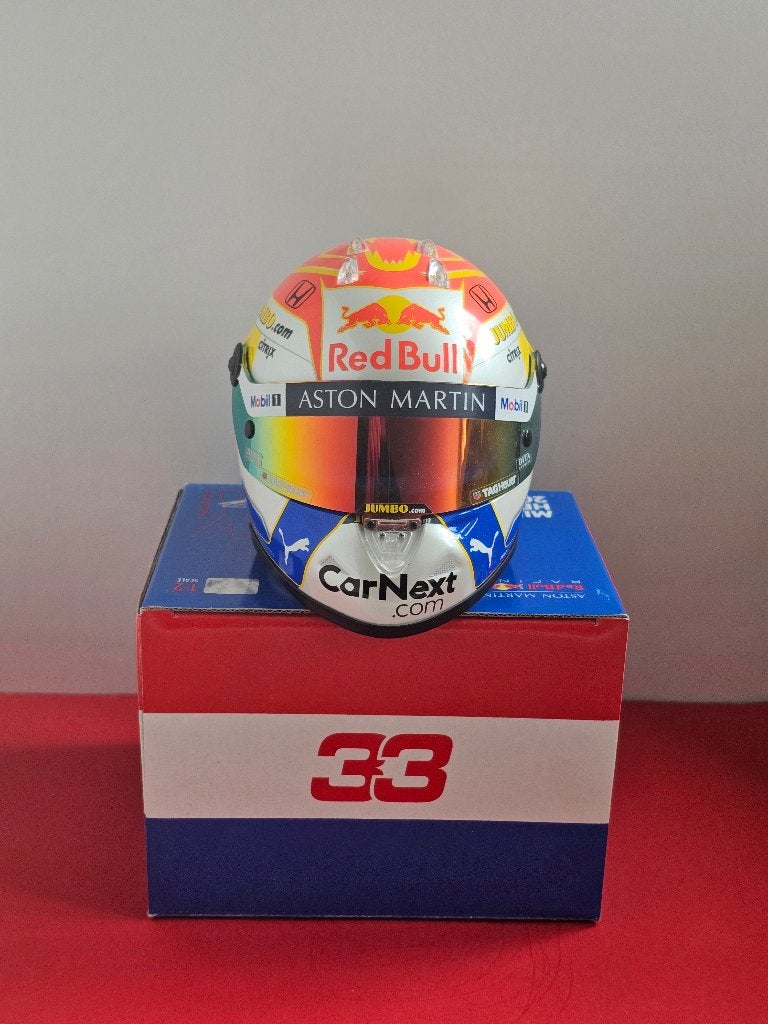 Helm 1:2, M. Verstappen 2020, Red Bull Edition. <<NIEUW>>, Ophalen of Verzenden, Nieuw, Formule 1